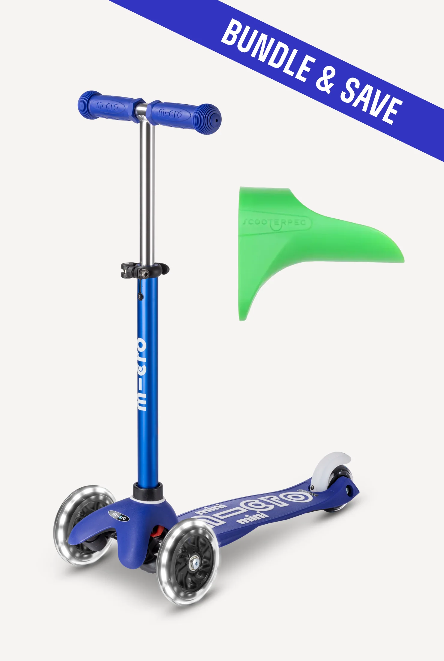 Micro Mini LED Scooter + Green Scooterpeg Bundle - Image 6