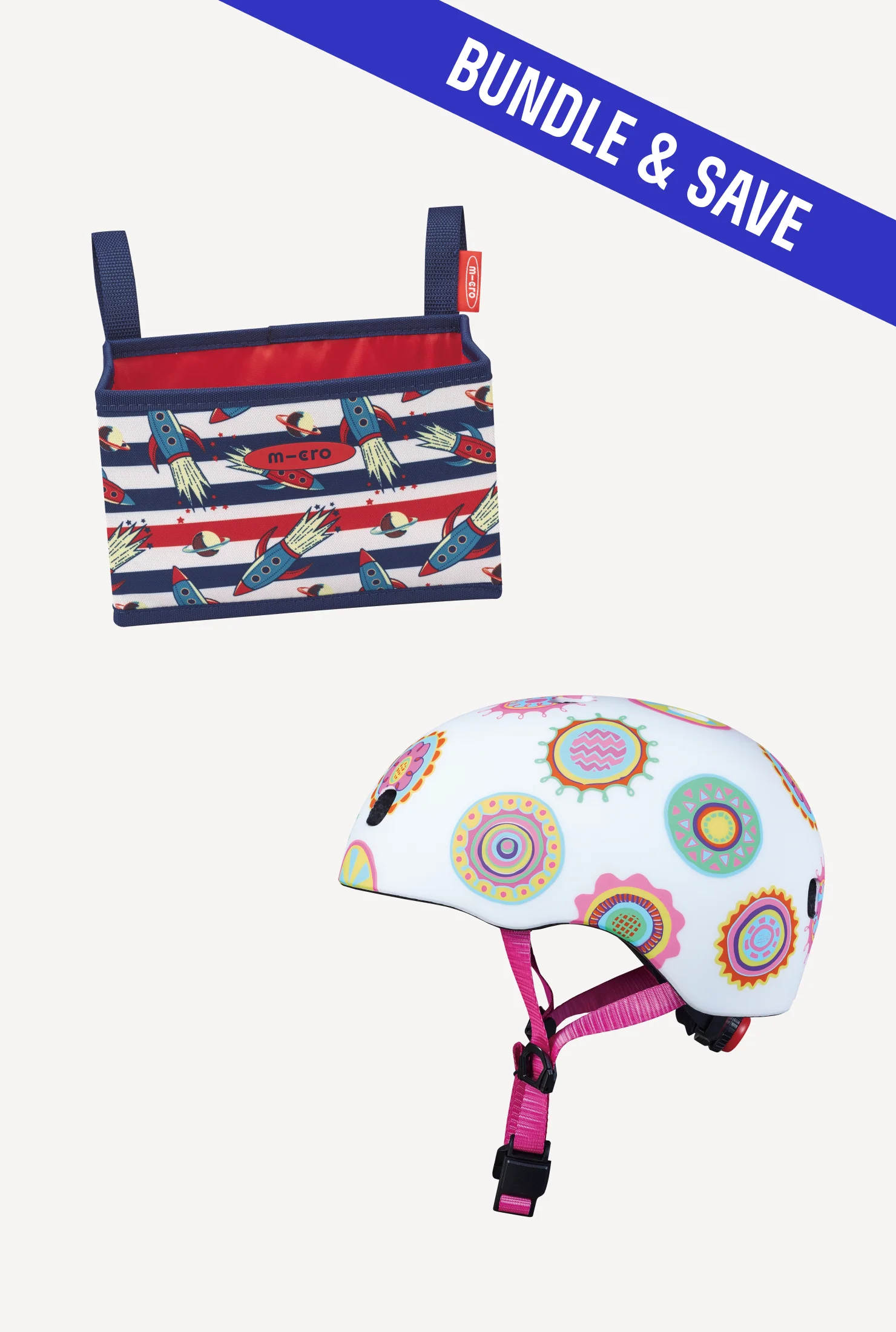 Micro Pattern Helmet + Foldable Basket - Image 11