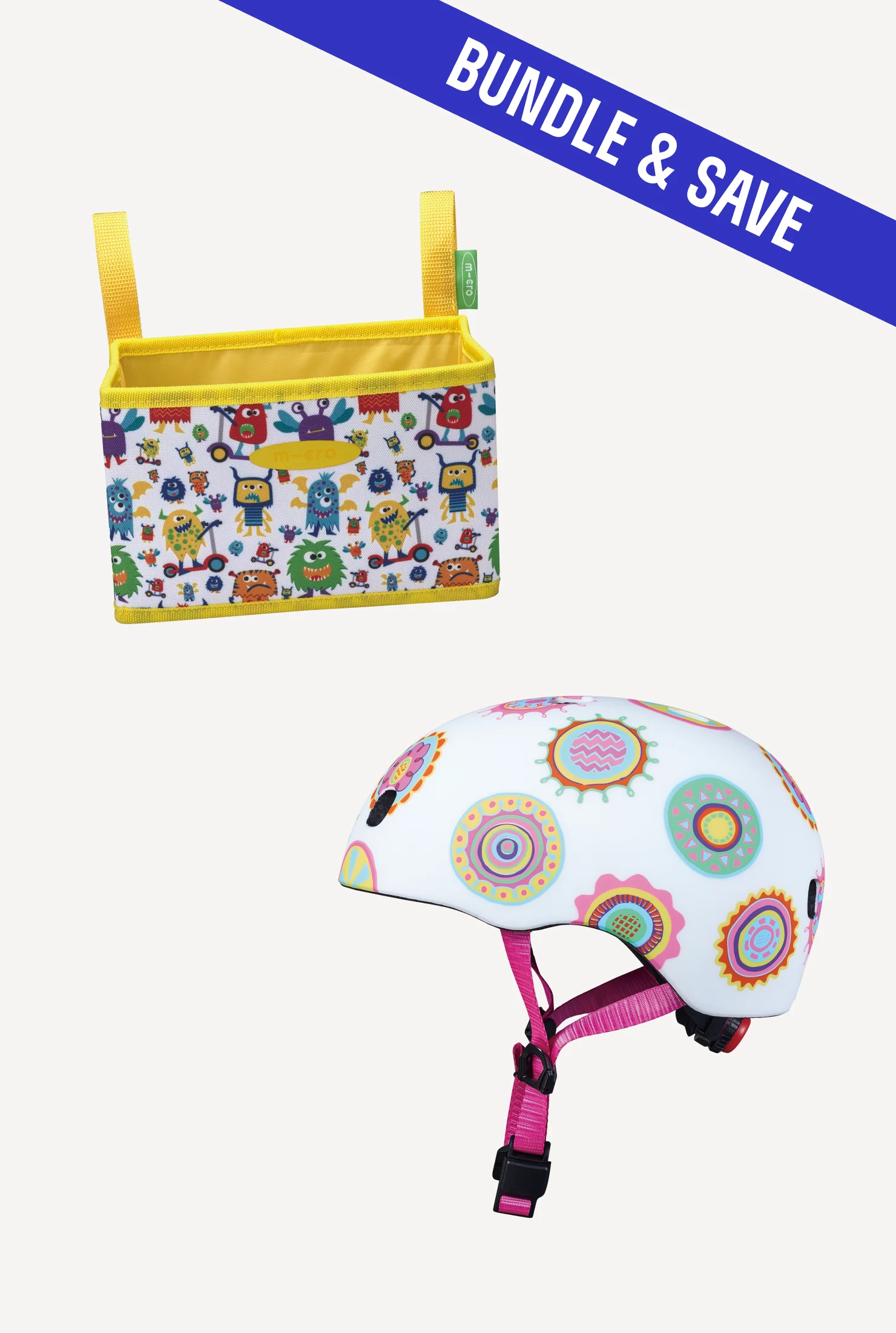 Micro Pattern Helmet + Foldable Basket - Image 12