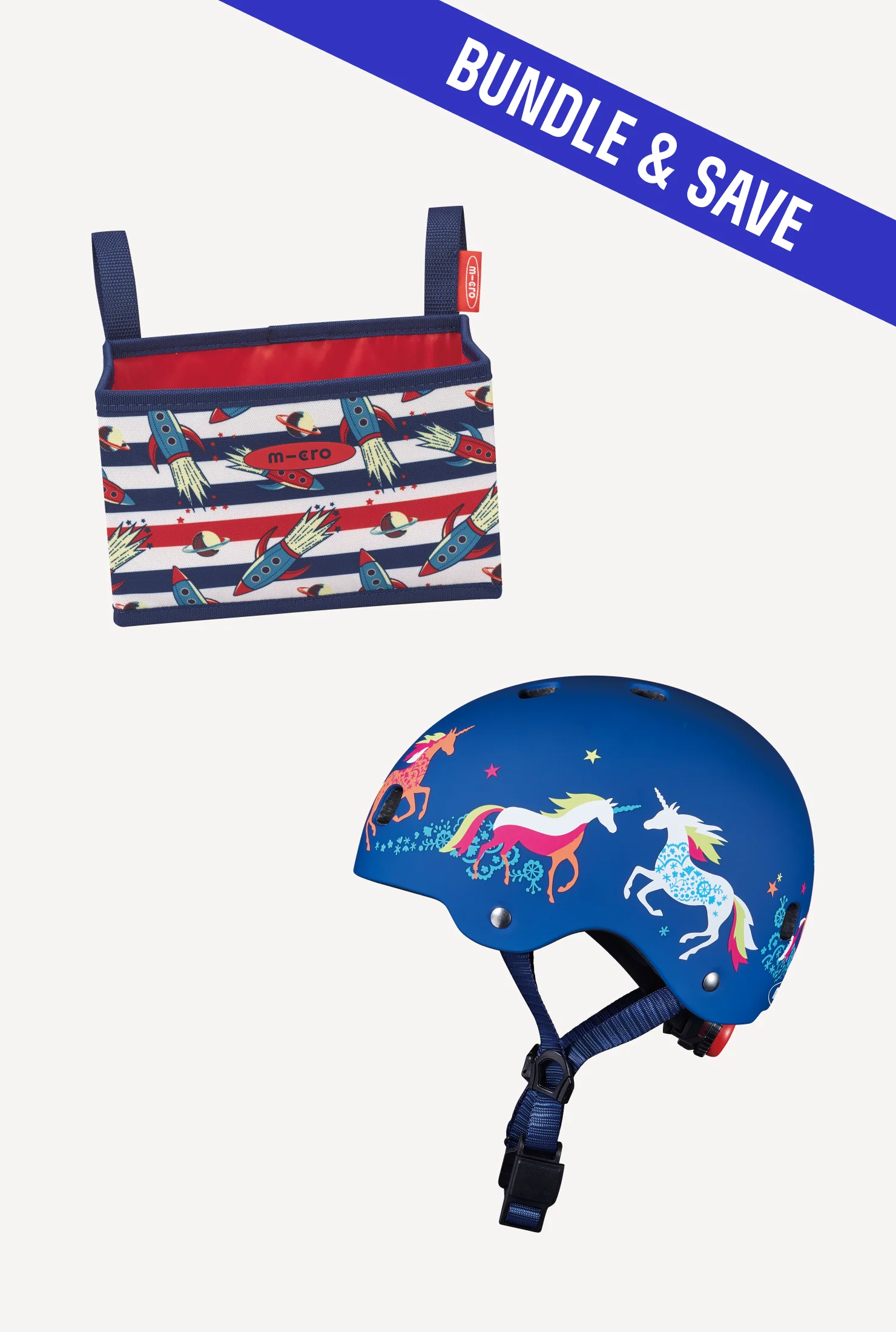 Micro Pattern Helmet + Foldable Basket - Image 4