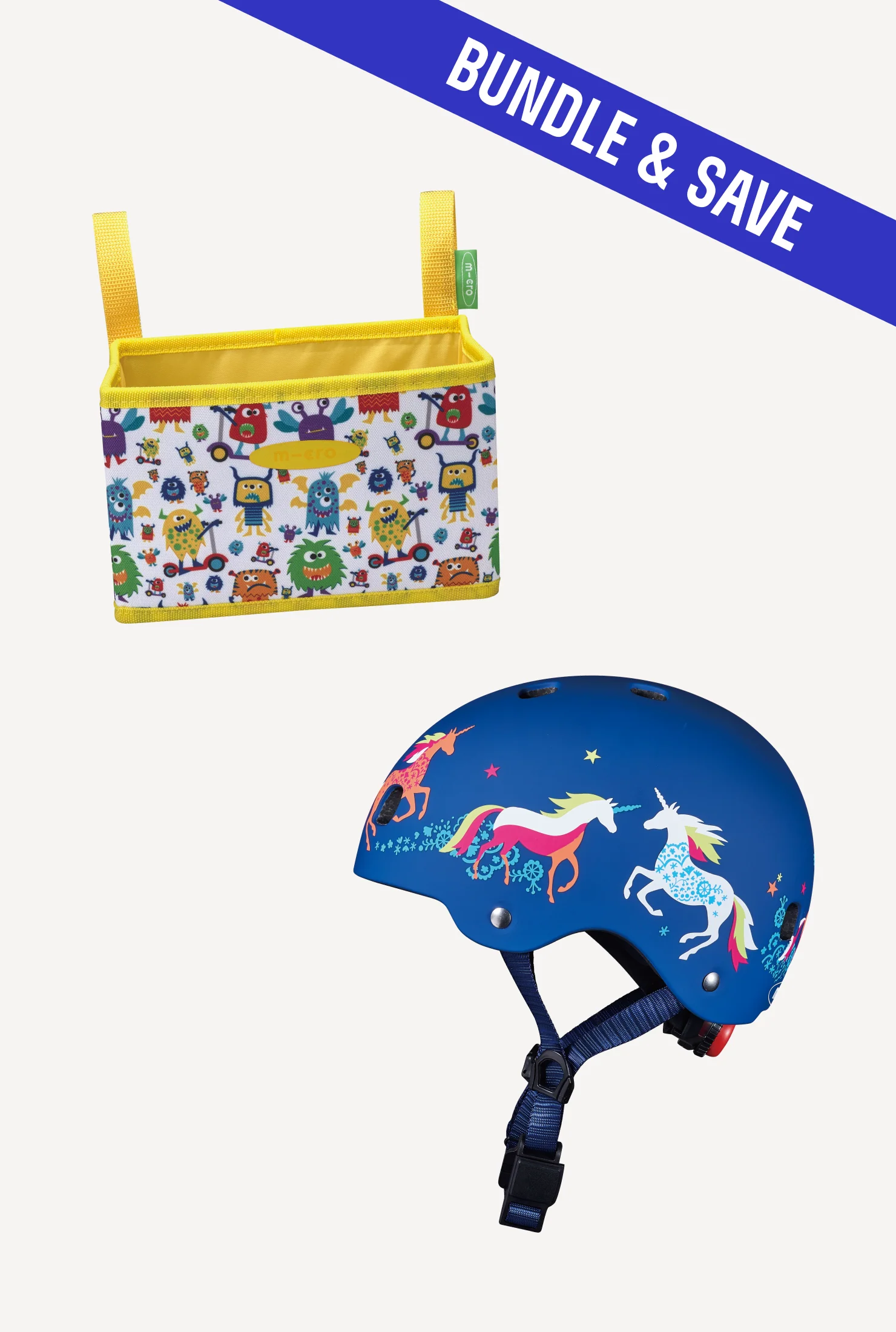 Micro Pattern Helmet + Foldable Basket - Image 5